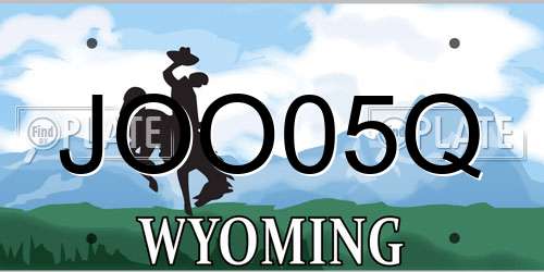 JOO05Q Wyoming License Plate