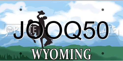 JOOQ50 Wyoming License Plate