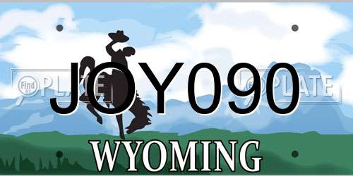 JOY090 Wyoming License Plate