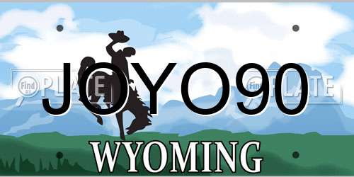 JOYO90 Wyoming License Plate