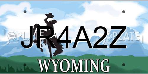 JR4A2Z Wyoming License Plate