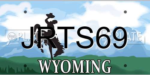 JRTS69 Wyoming License Plate