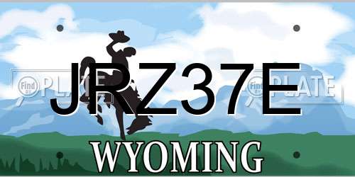 JRZ37E Wyoming License Plate