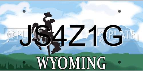 JS4Z1G Wyoming License Plate