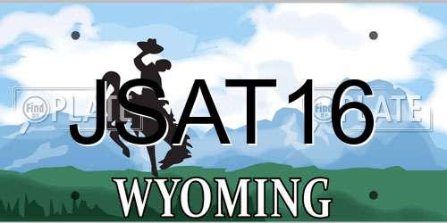 JSAT16 Wyoming License Plate