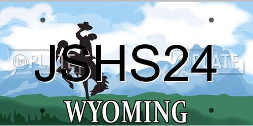 JSHS24 Wyoming License Plate