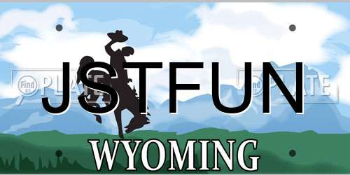 JSTFUN Wyoming License Plate