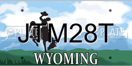 JTM28T Wyoming License Plate