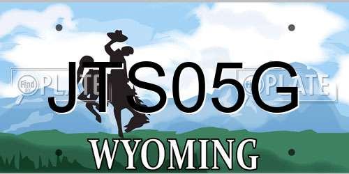 JTS05G Wyoming License Plate