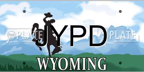 JYPD Wyoming License Plate