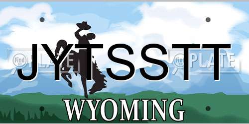 JYTSSTT Wyoming License Plate