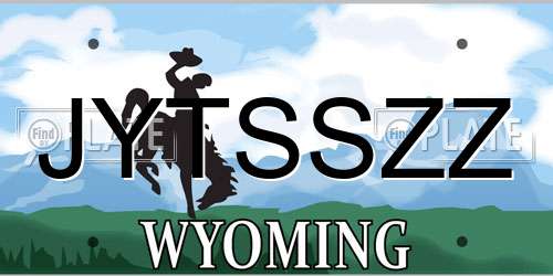 JYTSSZZ Wyoming License Plate