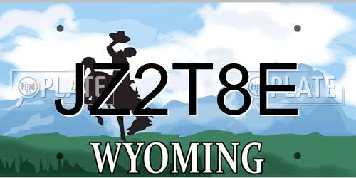 JZ2T8E Wyoming License Plate