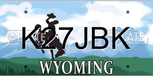 K27JBK Wyoming License Plate