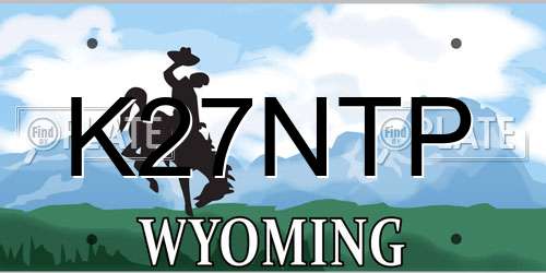 K27NTP Wyoming License Plate