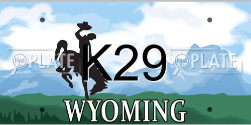 K29 Wyoming License Plate