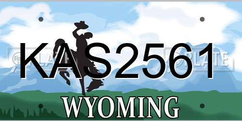 KAS2561 Wyoming License Plate