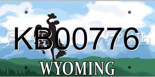 KB00776 Wyoming License Plate