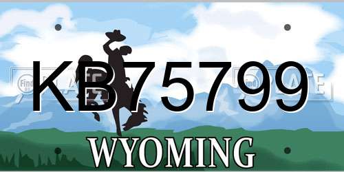KB75799 Wyoming License Plate