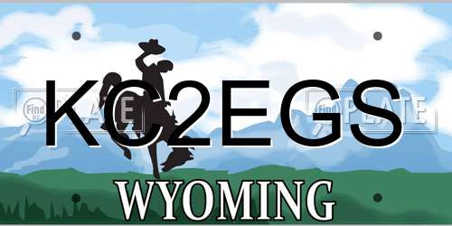 KC2EGS Wyoming License Plate