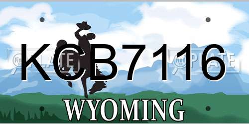KCB7116 Wyoming License Plate
