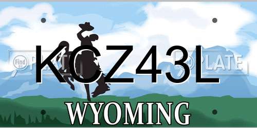 KCZ43L Wyoming License Plate