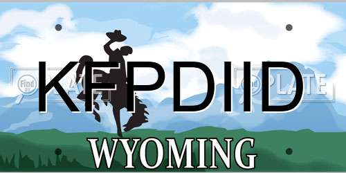 KFPDIID Wyoming License Plate