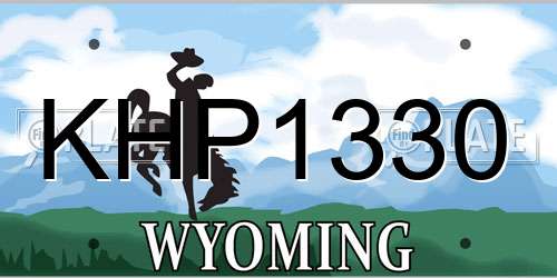 KHP1330 Wyoming License Plate
