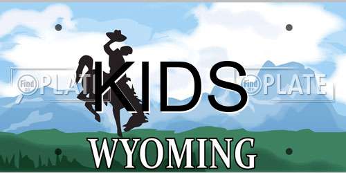 KIDS Wyoming License Plate