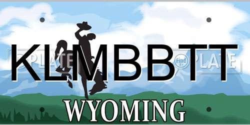 KLMBBTT Wyoming License Plate