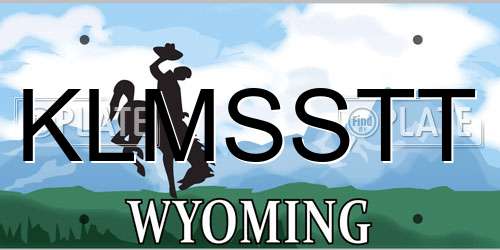 KLMSSTT Wyoming License Plate