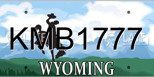KMB1777 Wyoming License Plate