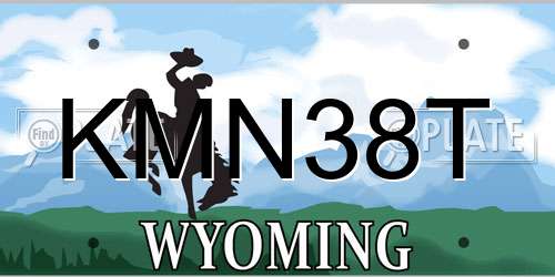 KMN38T Wyoming License Plate