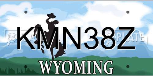 KMN38Z Wyoming License Plate