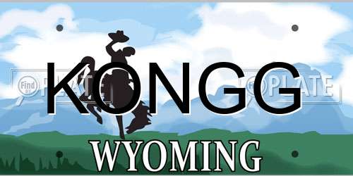KONGG Wyoming License Plate