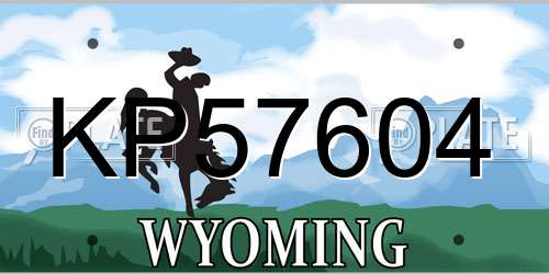 KP57604 Wyoming License Plate