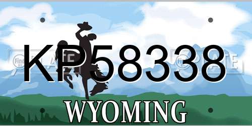 KP58338 Wyoming License Plate