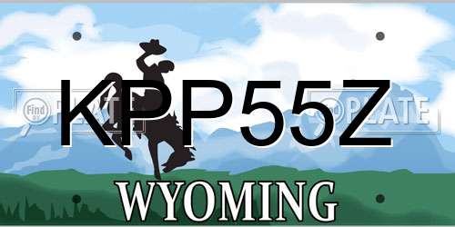 KPP55Z Wyoming License Plate
