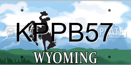 KPPB57 Wyoming License Plate