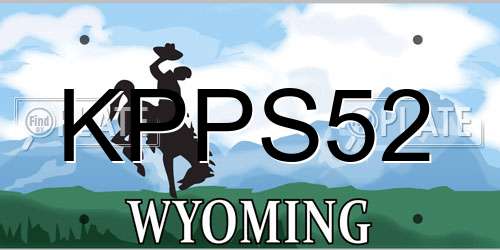 KPPS52 Wyoming License Plate