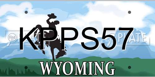 KPPS57 Wyoming License Plate