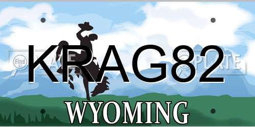 KRAG82 Wyoming License Plate