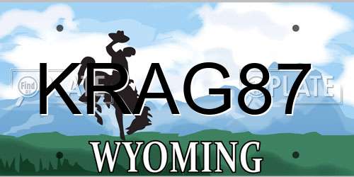 KRAG87 Wyoming License Plate
