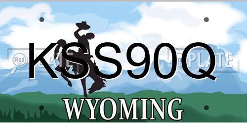 KSS90Q Wyoming License Plate