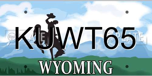 KUWT65 Wyoming License Plate
