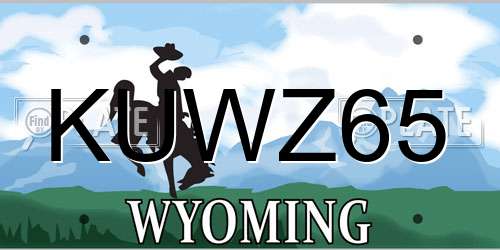KUWZ65 Wyoming License Plate