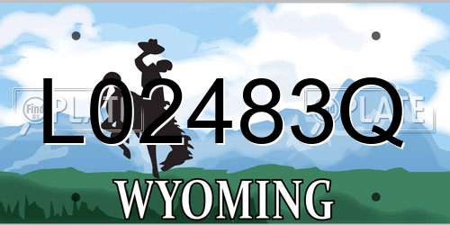 L02483Q Wyoming License Plate