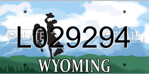 L029294 Wyoming License Plate