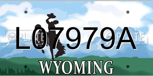 L07979A Wyoming License Plate