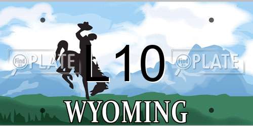 L10 Wyoming License Plate